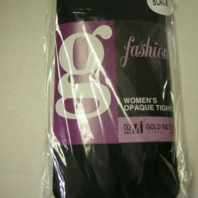 Ladies Opaque Tights By Gold Medal, Black, Fits 120 to 165 Lbs. Brand New